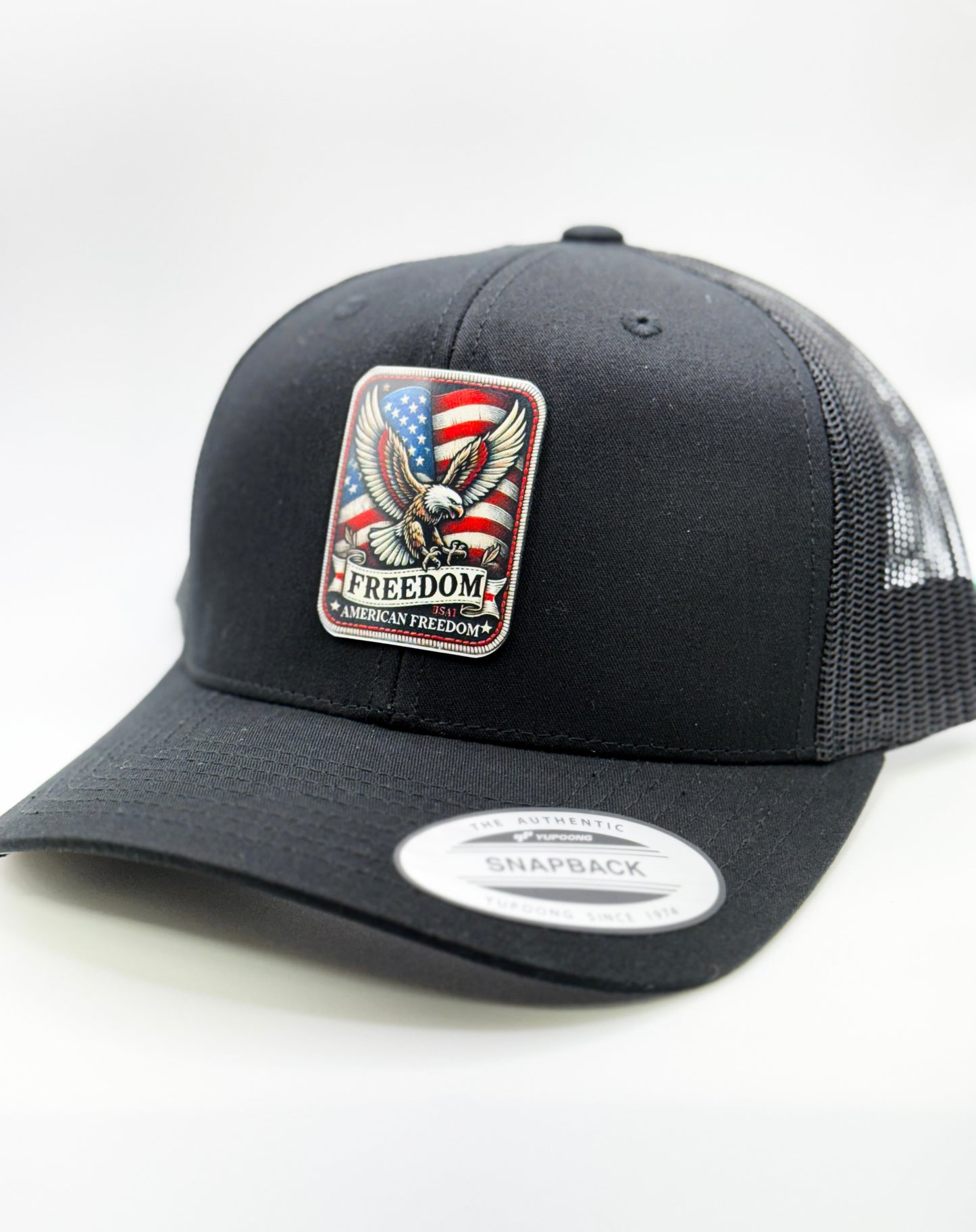 Freedom Eagle Rectangle Patch Hat