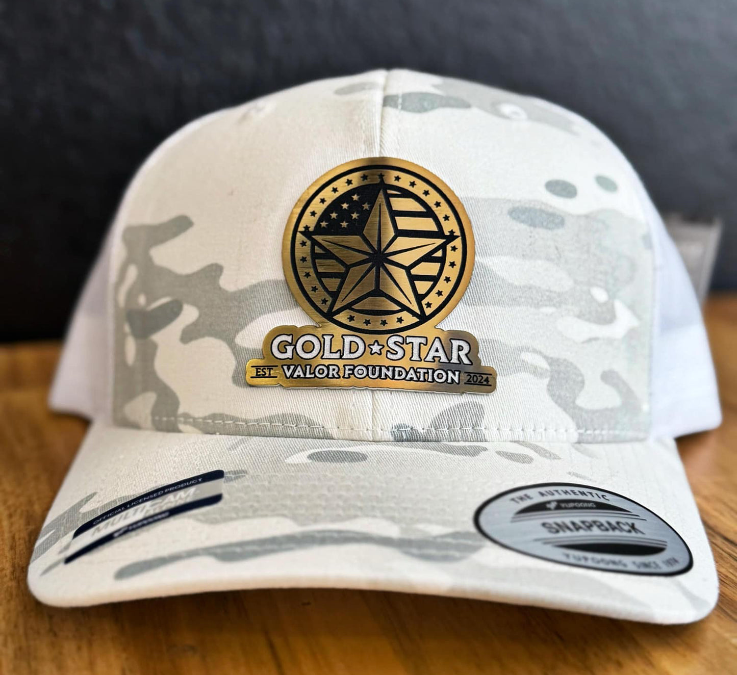 Gold Star Valor Foundation Hat - Gold/Black/White Acrylic